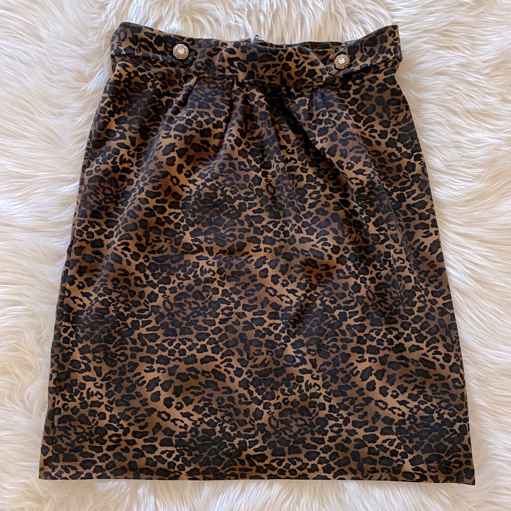 Handmade leopard skirt